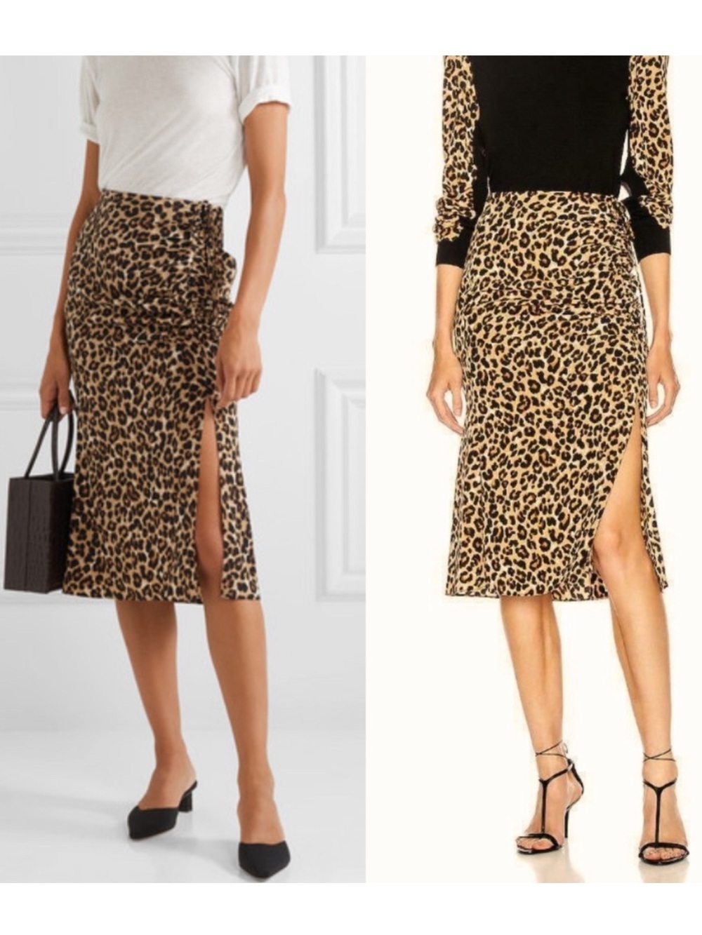 Veronica Beard Leopard Print Vanity Midi Skirt Size 12